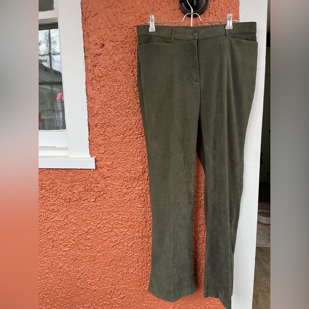 Coldwater Creek Olive Green Stretch Trousers